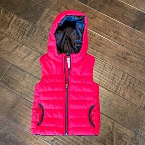 Red Puffer vest with hood sz 5 Christmas Program Church
